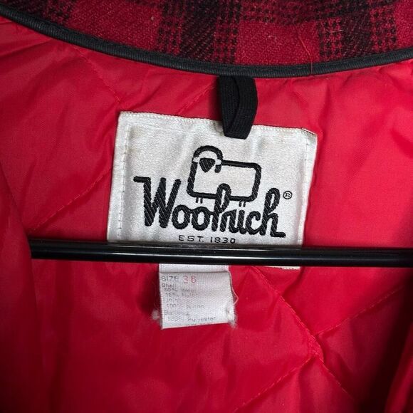Vintage 80s Woolrich Men Size 36 Buffalo Plaid Wool Bird Hunting Jacket Mackinaw - Picture 6 of 6